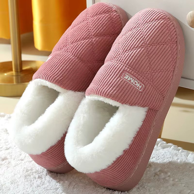 Eyriphy Winter Warm Plush Slippers Women Comfort Warm Cotton Shoes Soft Sole Indoor Outdoor Bedroom Slides Female Lovely Slipper