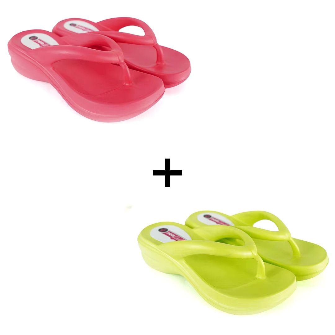 Kit 2 Pairs Women's Platform Casual Sandal Podlinda Soft Cloud Orthopedic