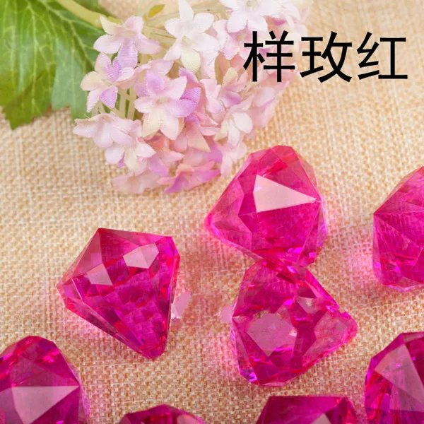 20pcs/lot 23*25mm Multicolor Hanging Pendant Diamond Chandelier Acrylic Crystal Beads Home Wedding Party DIY Decoration