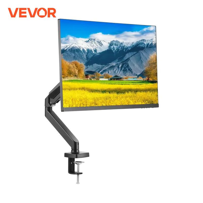 VEVOR Single/ Dual/ Triple Monitor Mount for Screens Gas Spring Monitor Arm Desk Mount with C-Clamp and Grommet Mounting Base