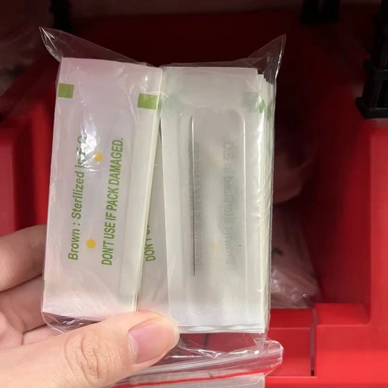 1RL 100pcs 0.4x50mm Sterilized Eyebrow Tattoo Needle Permanent Makeup Tattoo Needles for Giant Sun G-8650 G-9740 Tattoo Machine
