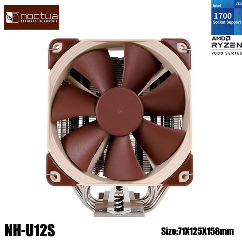 Noctua NH-U12S 5 Heatpipe Desktop CPU Cooler With NF-F12 120mm PWM silence Fan Tower radiator  CPU cooling For intel/AMD