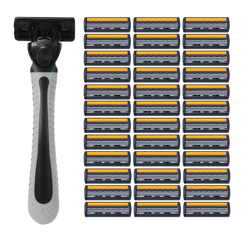Manual Razors,Classic Razor With Replacement Blades, Skin Guard Included Razor Holder, Stainless Retro Wet Shaving Safety Razor