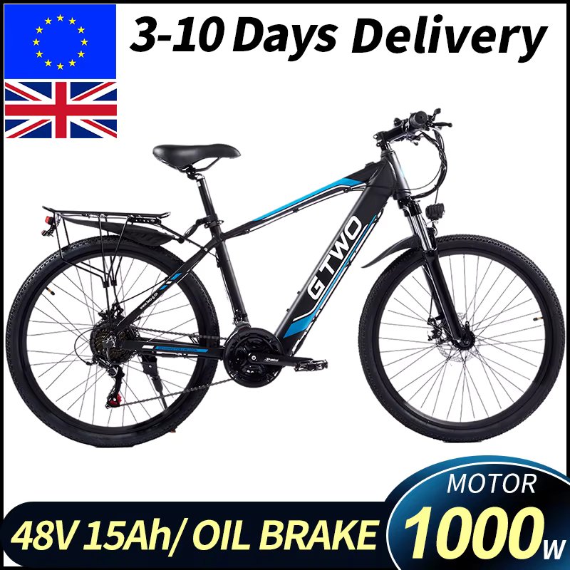 GTWO F1 Electric Mountain Bike 27.5 Inch 1000W MOTOR 48V15Ah Max Speed 40Km/h  Electric Bicycle Oli Brake