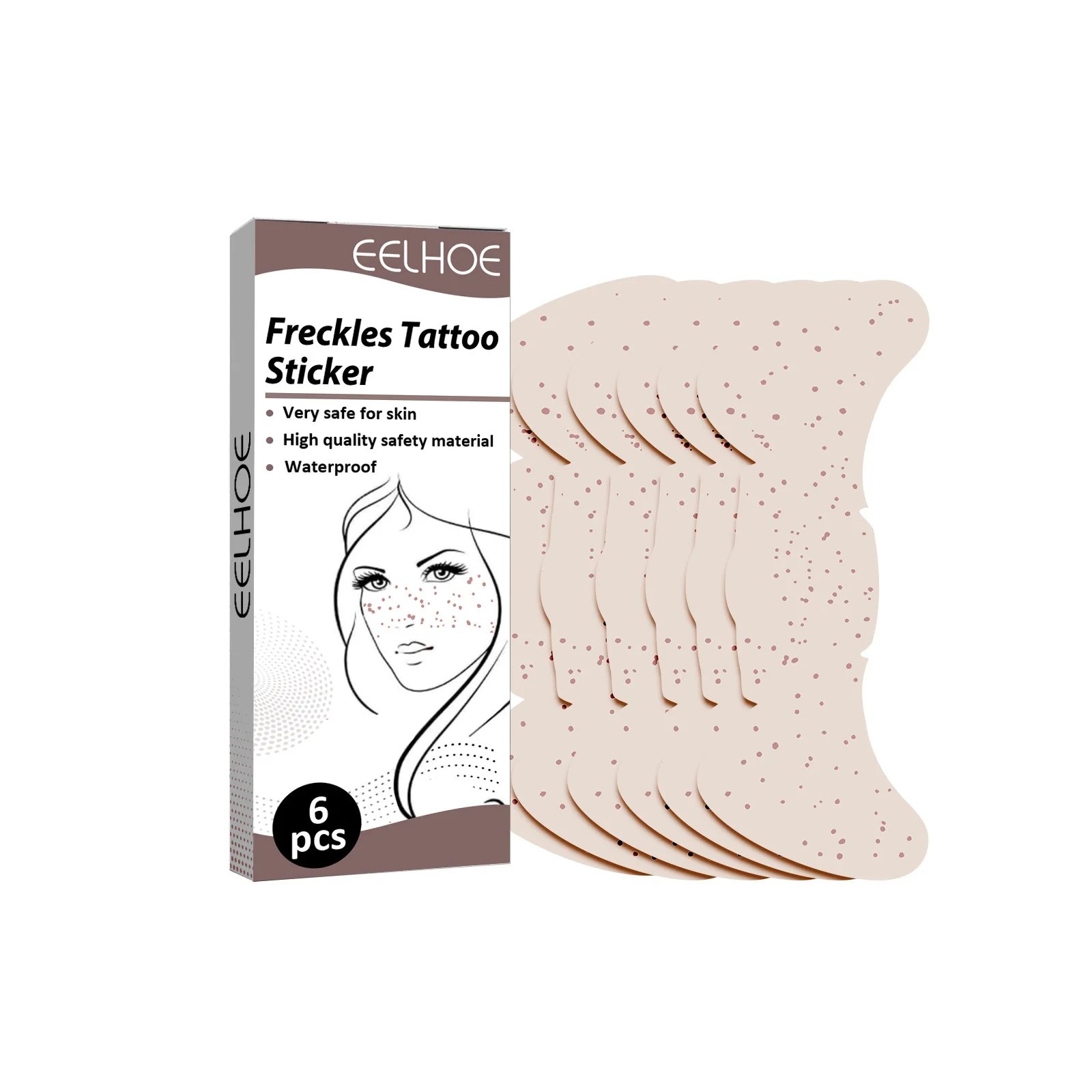 6/10pcs Sexy Fake Freckles Tattoo Stickers Freckles Makeup Stickers Women Makeup Accessories Fashion Makeup Temporary Waterproof