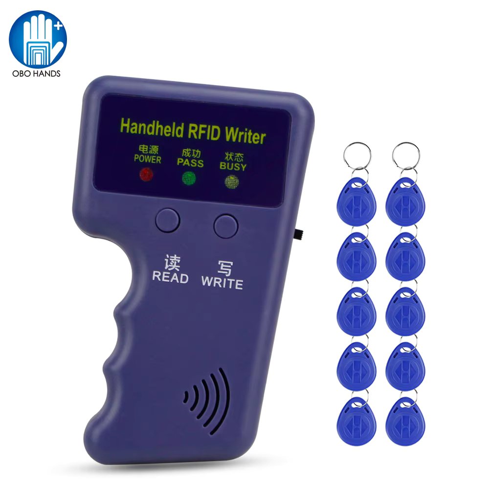 NEW 125Khz EM Handheld RFID Copier Card Reader Writer Duplicator Programmer Support EM4305/ T5577 Rewritable Keyfobs token tags