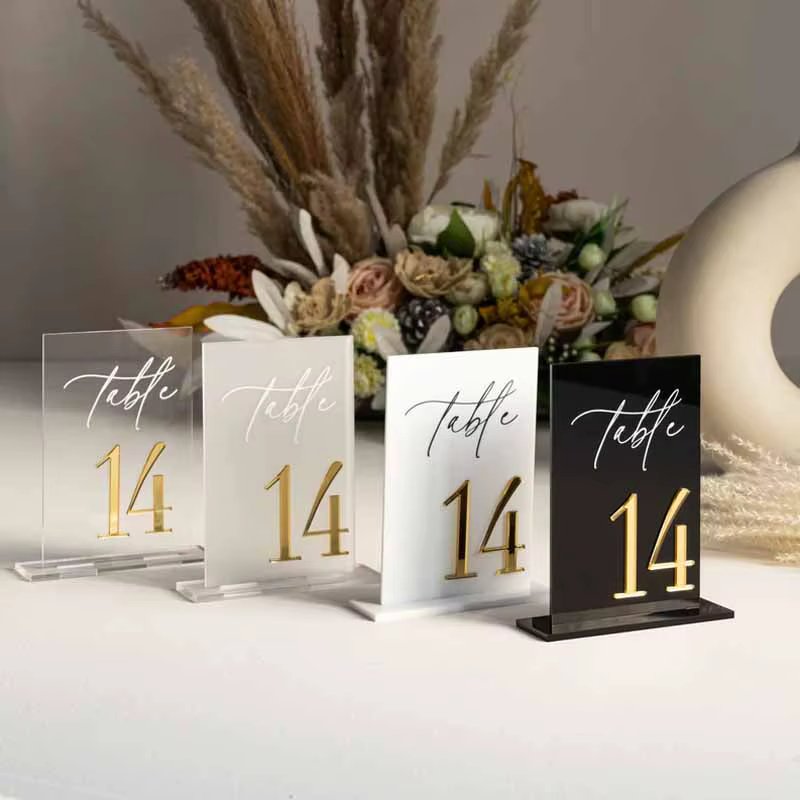 Frosted Acrylic Table Numbers  Frosted Acrylic Sign Wedding Table Decor Wedding Signage Gold Table Numbers Frosted Table numbers