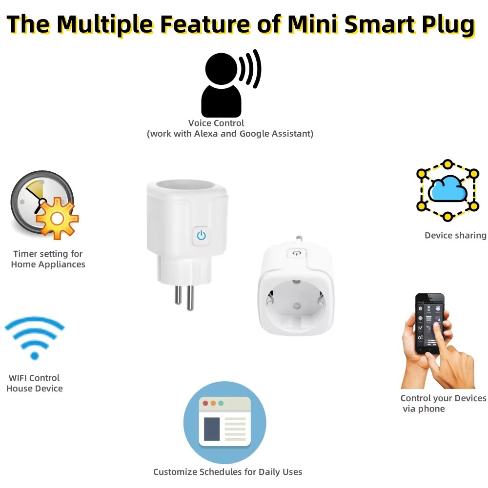 16A EU Smart Plug Socket Tayu App Control 2.4g wi fi inteligente smart home tomada inteligente alexa enchufe inteligente alexa