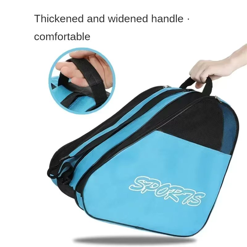 Three-layer ski bag, breathable skate shoe storage handbag, roller skate bag, skate shoe speed skating shoe bag, adult