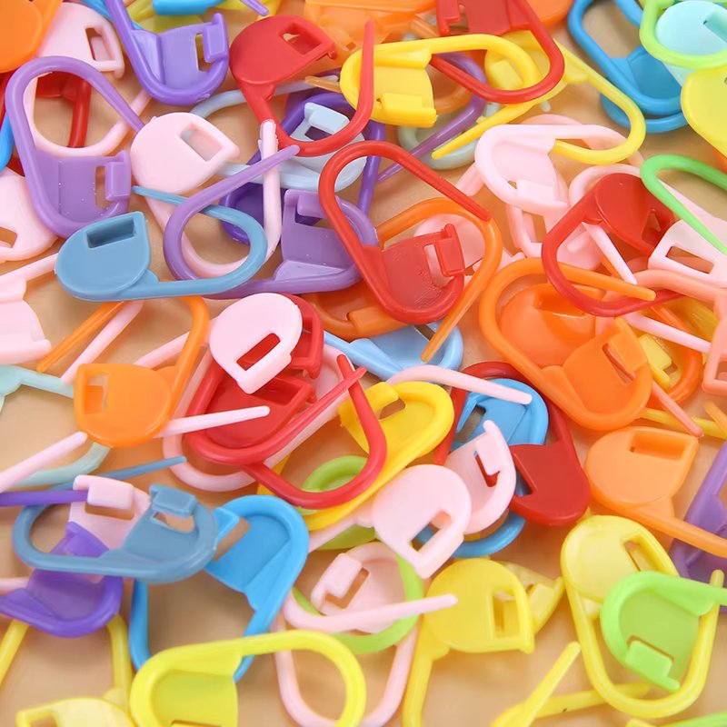 100-1000pcs Mix Color Plastic Resin Small Clip Locking Stitch Markers Crochet Latch Knitting Tools Needle Clip Hook Sewing Tool