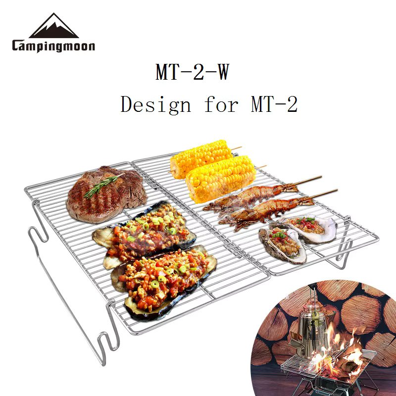 Stainless Steel Barbecue Wire Mesh Campingmoon MT-2-W Barbecue Grill Plate Barbecue Mesh Net