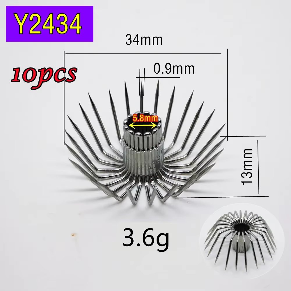 24 pin squid hook 10pcs 20pcs 50pcs Stainless steel wire Big bait accessories Large cuttlefish octopus lure tool Sea fishing DIY