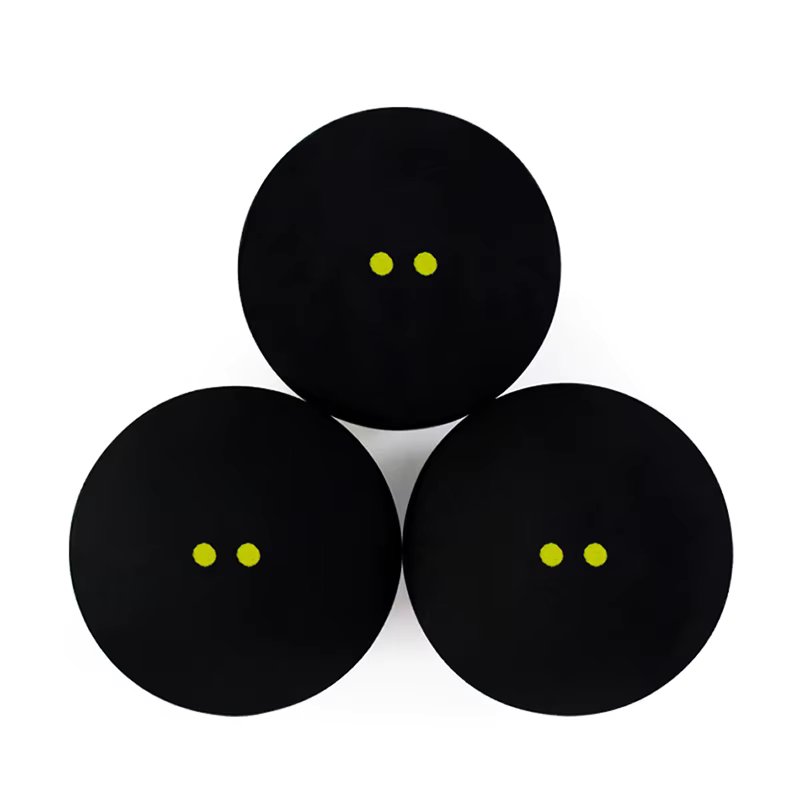 2Pcs  Double Yellow Point Squash Balls Rubber Squash Racquet Balls Squash Speed Training For Double Yellow Dots Squash Ball