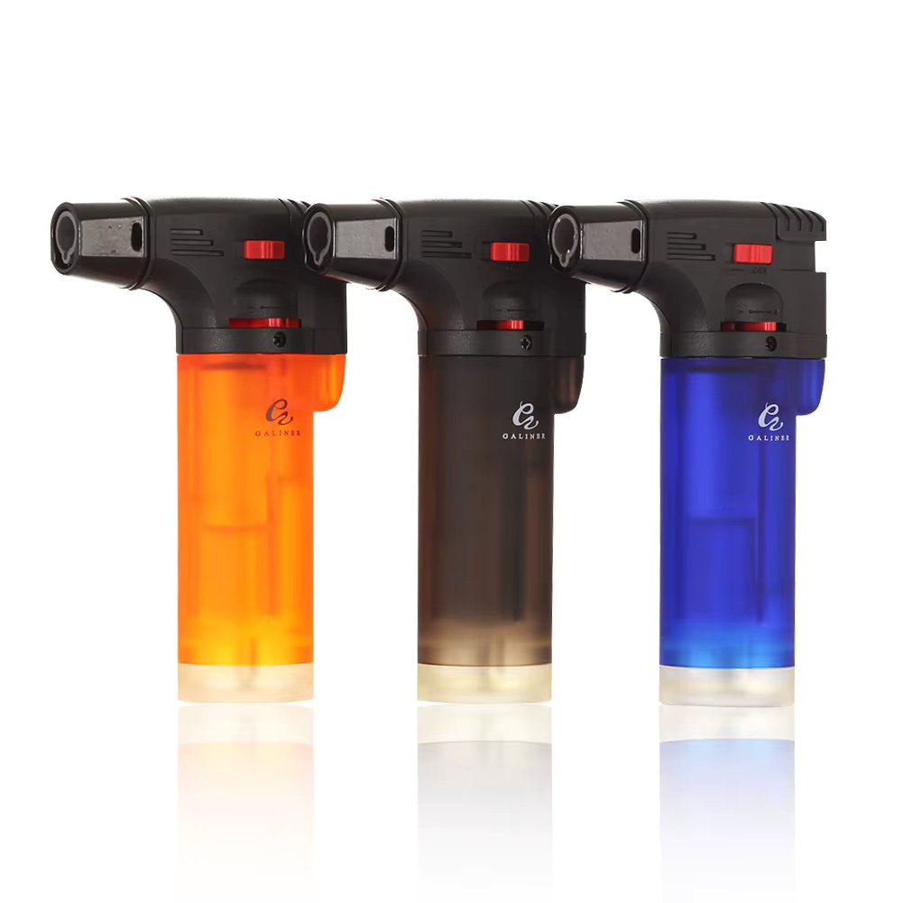 GALINER Torch Lighter Gas Cigar Lighter Windproof 1 Flame Jet Cakmak Lighters Refillable Butane Lighter Burner 2020 1PC Random