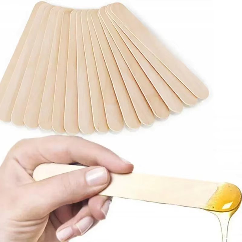 10pcs/set Woman Wooden Body Hair Removal Sticks Wax Waxing Disposable Sticks Beauty Toiletry Kits Wood Tongue Depressor Spatula