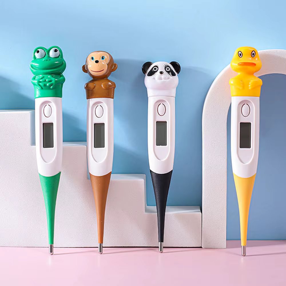 Cartoon Portable Electronic Thermometer Soft-head Safe Products Veterinary Accessories Pet Medical Equipment Tool Supplies