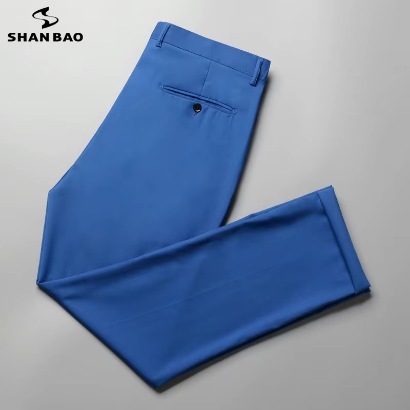 SHAN BAO 5XL 6XL 7XL 8XL 9XL Lightweight Loose Straight Suit Pants 2021 Spring/Summer Business Casual Men's Thin Pants