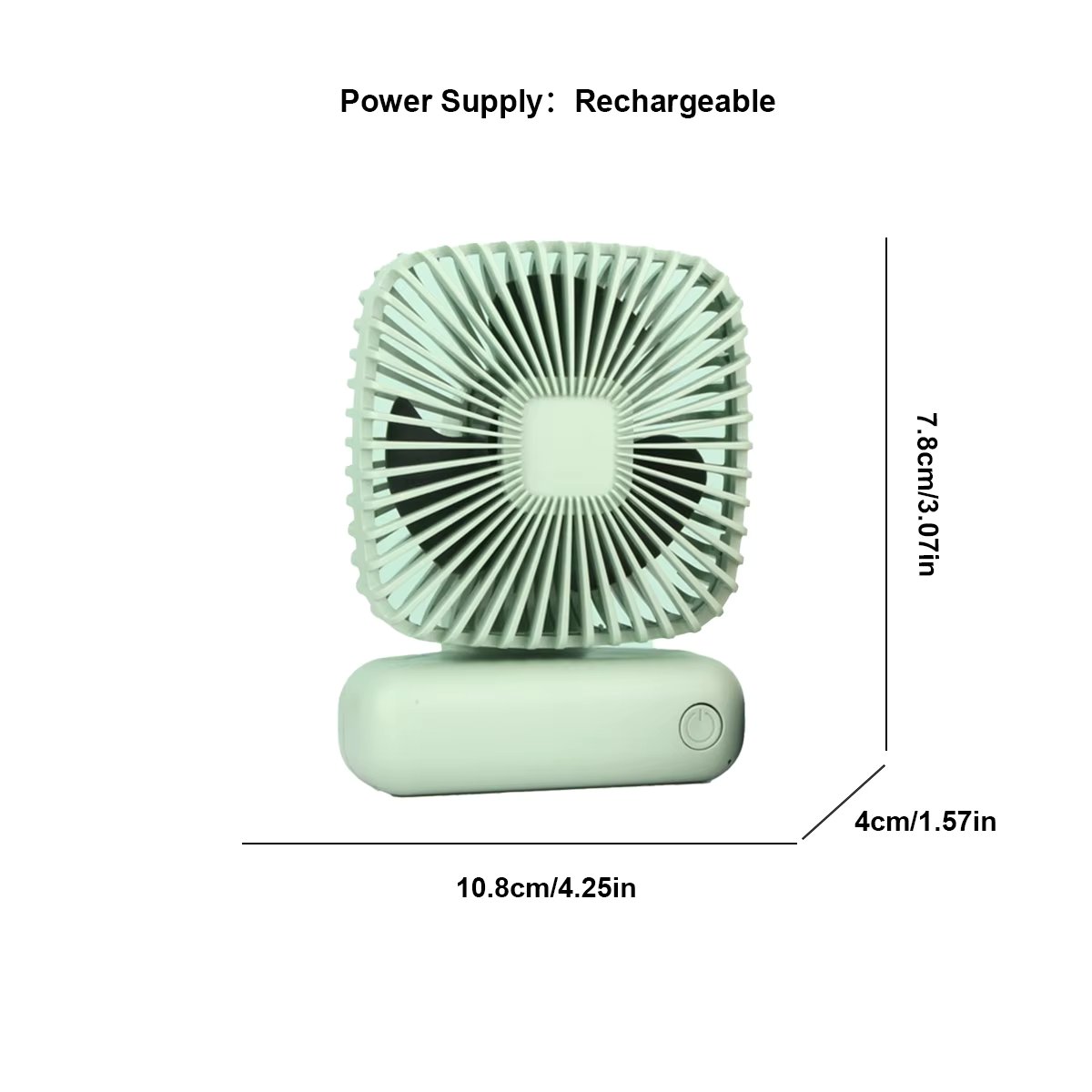 Desktop mini fan, ultra long standby time USB three speed cool breeze, silent portable handheld, minimalist outdoor summer gift
