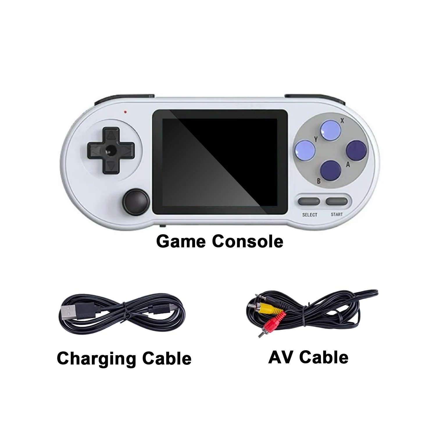 GAMINJA SF2000 Handheld Game Console 3 Inch IPS Screen Video Game Player Built-in 6000 Classic Games Portable Retro Game Console