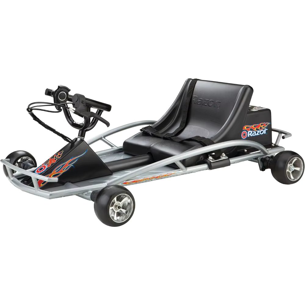 Ground Force - Electric Go-Kart for Ages 8+, Up to 12 MPH, Up to 40 Minutes of Continuous Use, Variable Speed Throttle,