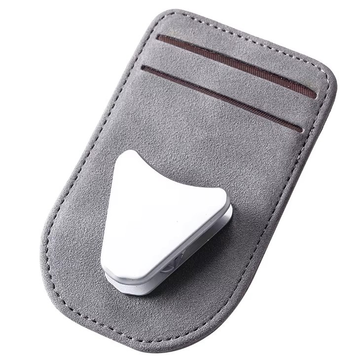 KDNC Car Sun Viser sunglasses clip leather card pocket