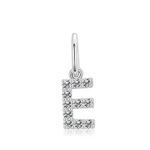 Fashion Tiny Moissanite Initial 26 Letter Charms Pendant 925 Sterling Silver For Women Necklace Jewelry Accessories Xmas Gifts