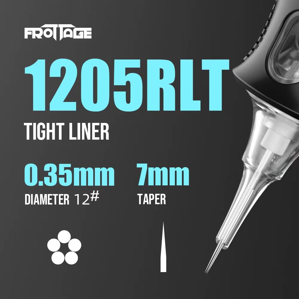 16PCS/box Tattoo Cartridge Needles RL RS M1 CM Silicone Wrap Cartridge Needles 0.35MM 12 Standard Disposable Cartridges Needles