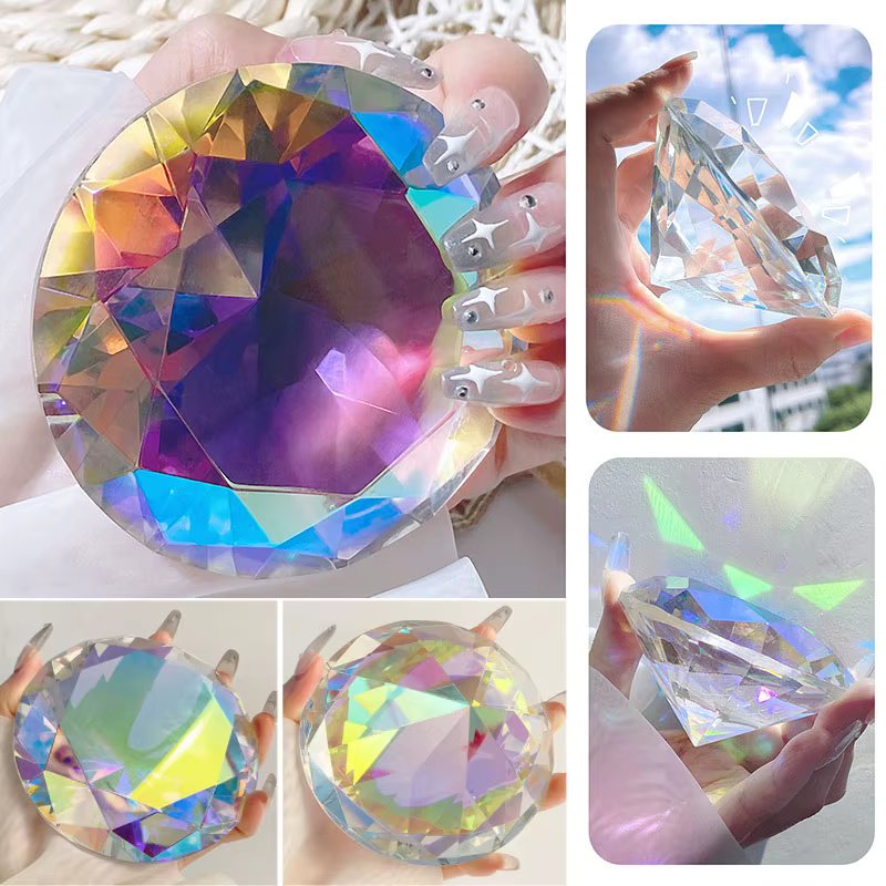 1Pc 80mm Nail Art Rhinestone Crystal Diamond Manicure Shooting Background Props Christmas Gift Photo