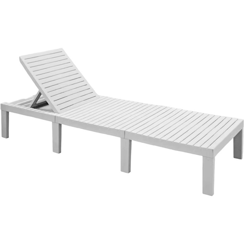 EURASIA shop-white Modular outdoor garden sun loungers, folding with reclining, 195x65x32cm