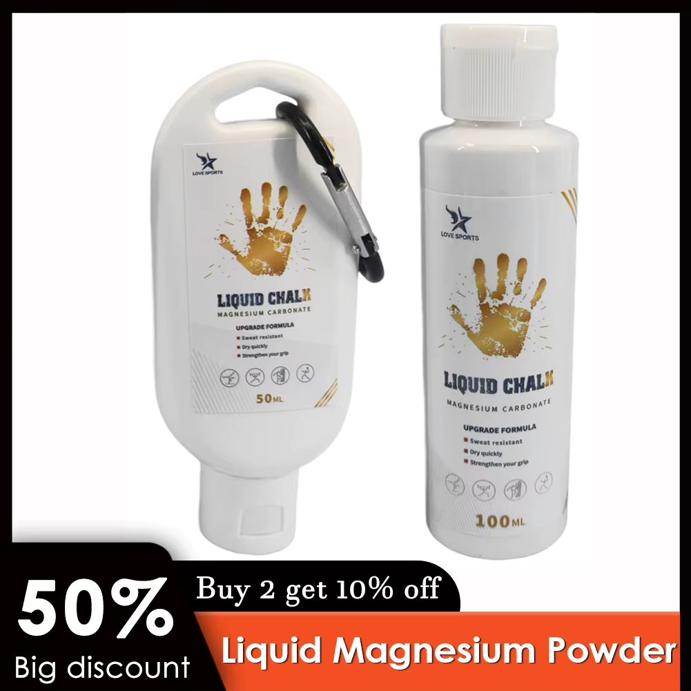 30/50/100ml Sports Liquid Chalk Magnesium Powder Fitness Weight Lifting Non-slip Cream Grip Weight Lifting Climbing Gym Sports