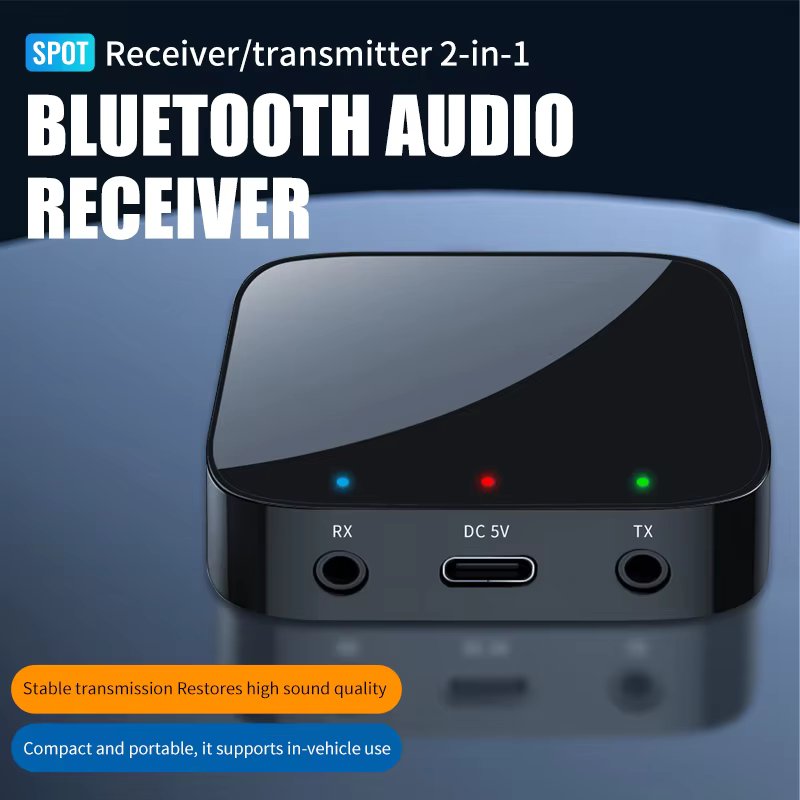 Bluetooth 5.3 Receiver and Transmitter 3.5mm AUX Wireless Audio Adapter Bluetooth Transmitter for Car PC TV Headphones