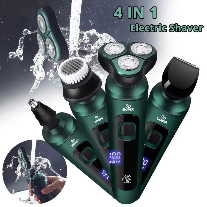 LED Digital Display Electric Shaver Body Wash Floating Razor Usb Rechargeable Multifunctional Beard Cutter Electric Nose Hair