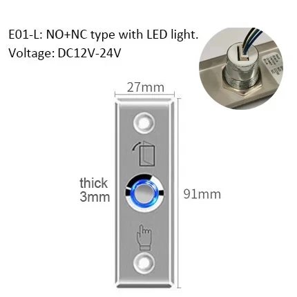 E01-NO NC COM LED