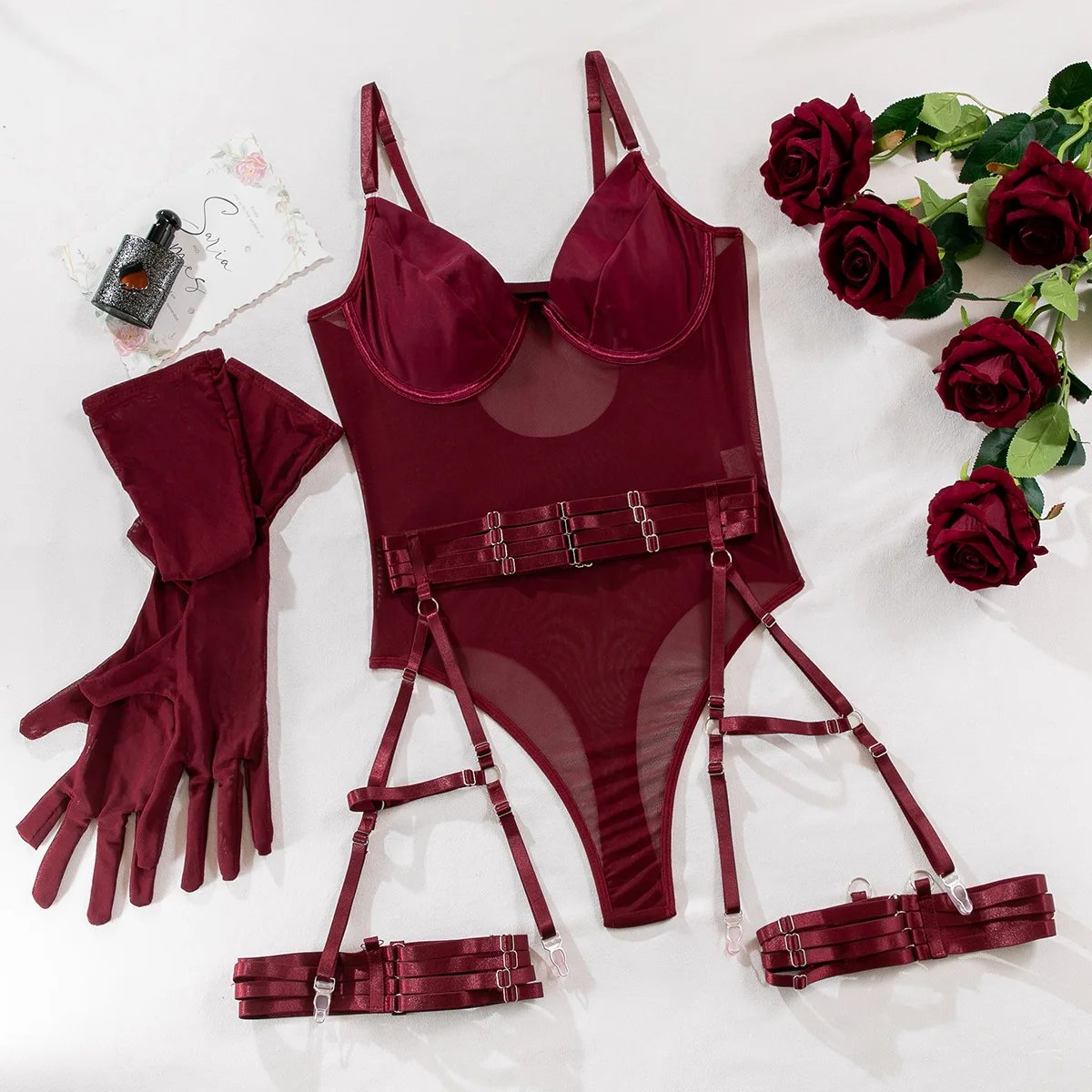 Romantic Bodysuits Sexy Suit Lingerieset Dames Tight Adult Couples Lingerie for Sex Bilizna Sexy Women Underwear Uncensored Vs
