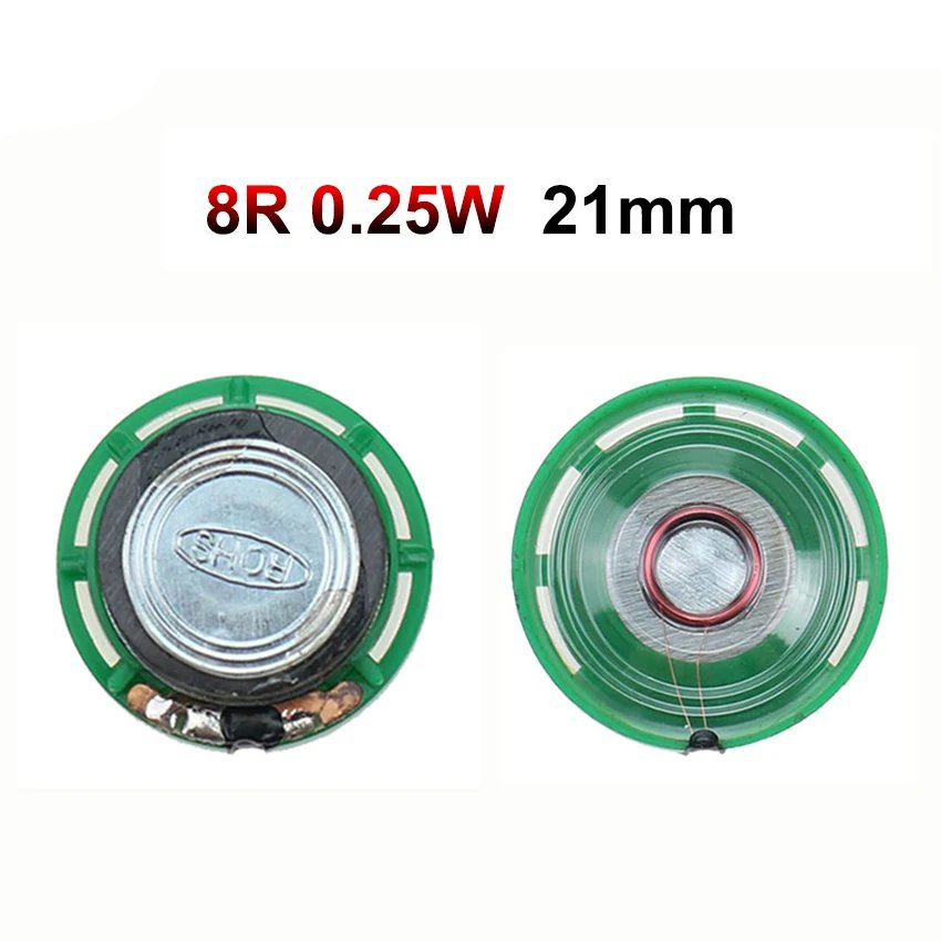 JCD 2PCS 8 Ohm 0.25W 0.5W 16/32Ohm Horn Loudspeaker 8R 16R 32R 20mm 21mm 23mm 27mm 29mm 36mm 40mm Diameter Loud Speaker