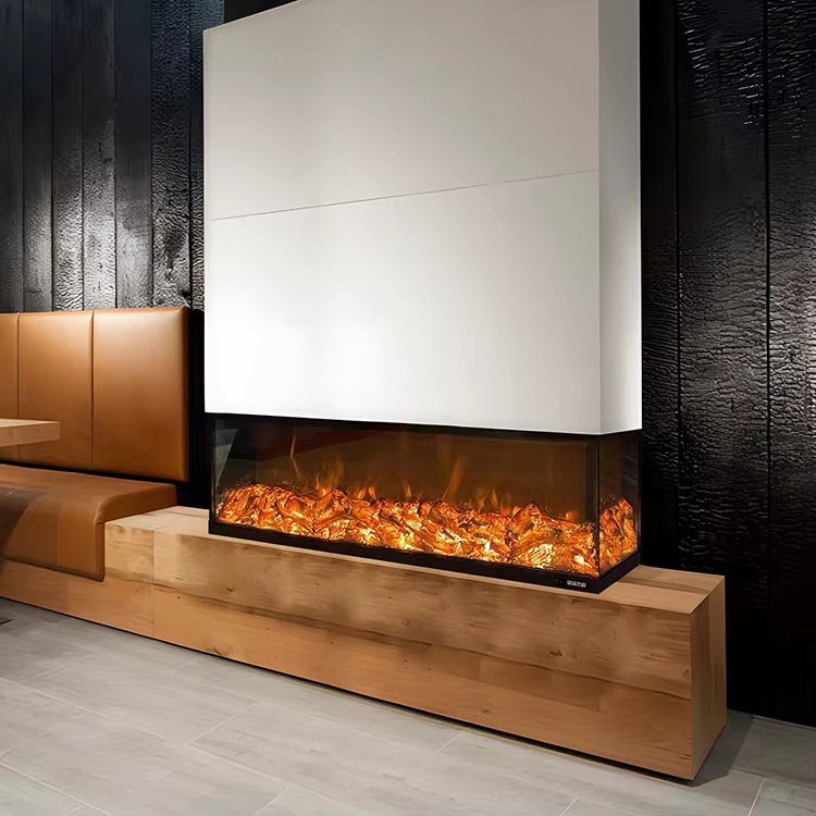 Indoor Realistic Electric Fireplaces Flame LED Lighting with Multi Colors Flames Electric Decorative Fireplace 77cm*39.5cm*30cm