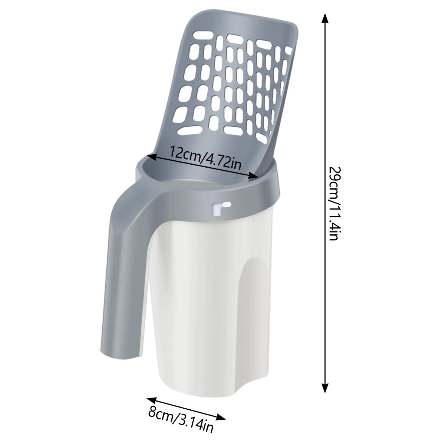 Cat Litter Shovel Scoop with Bag Holder Durable Premium Kitty Scooper Garbage Picker Cat Supplies Accessory  Cat Kitty Pet Aseo