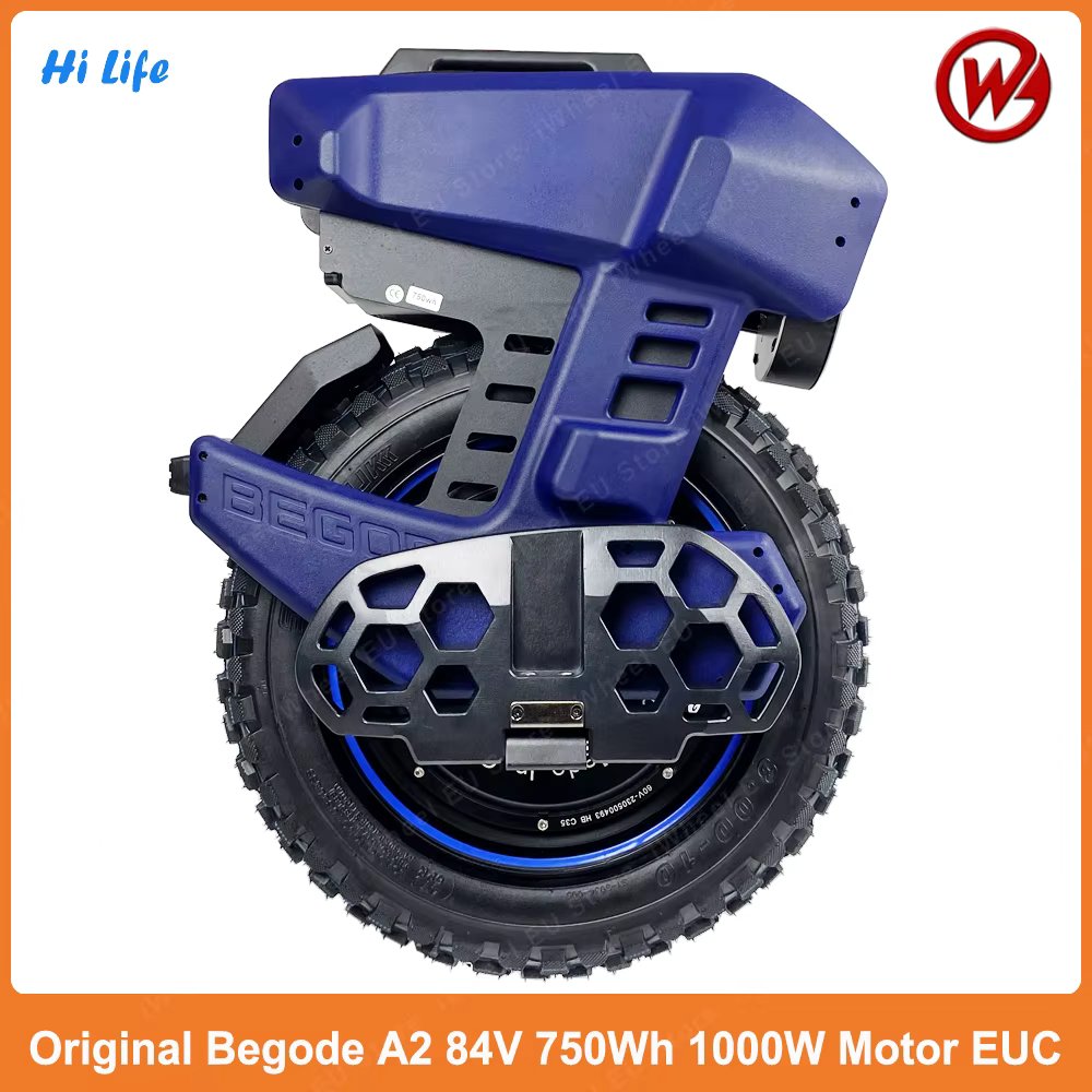 France Pre Sale Newest Begode A2 Electric Unicycle 84V 750Wh Upgrade Aluminum Alloy Battery Case1000W Motor Max Speed 53km/h