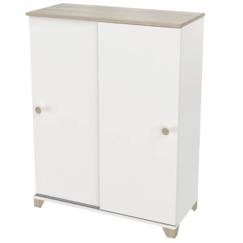 104x80x36 cm sliding doors Izzy Matt White and oak armoire kronberg