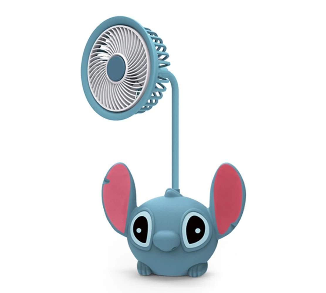 Cartoon Fan Stitch USB Handheld Small Fan Mobile Phone Stand Anime Figure outdoor Indoor Durable Portable Silent Fan Toy