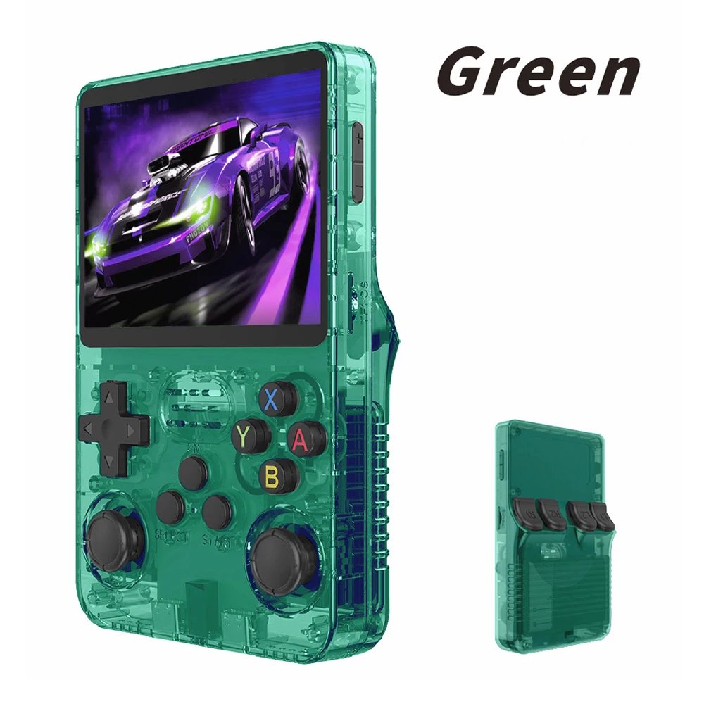 New R36S handheld game console HD open source game console with two joysticks LTRT buttons nostalgic retro 3D game console