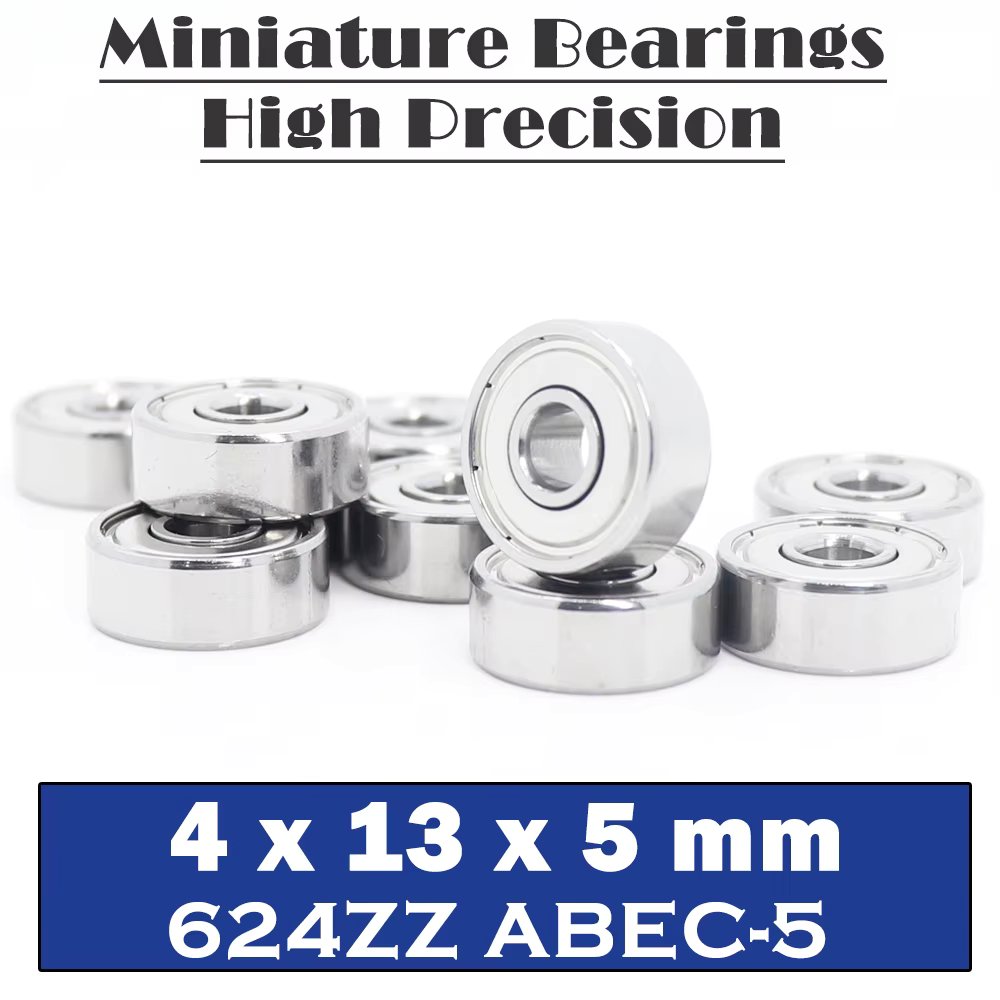 624ZZ Bearing ABEC-5 ( 10 PCS ) 4*13*5 mm Wire Cutting Machine Miniature 624-2Z Ball Bearings 624 ZZ EMQ Z3V3 Quality