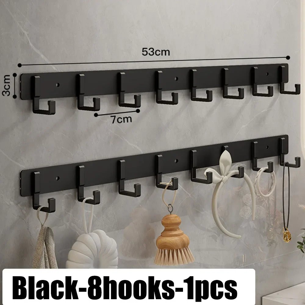 Black-8hooks-1pcs
