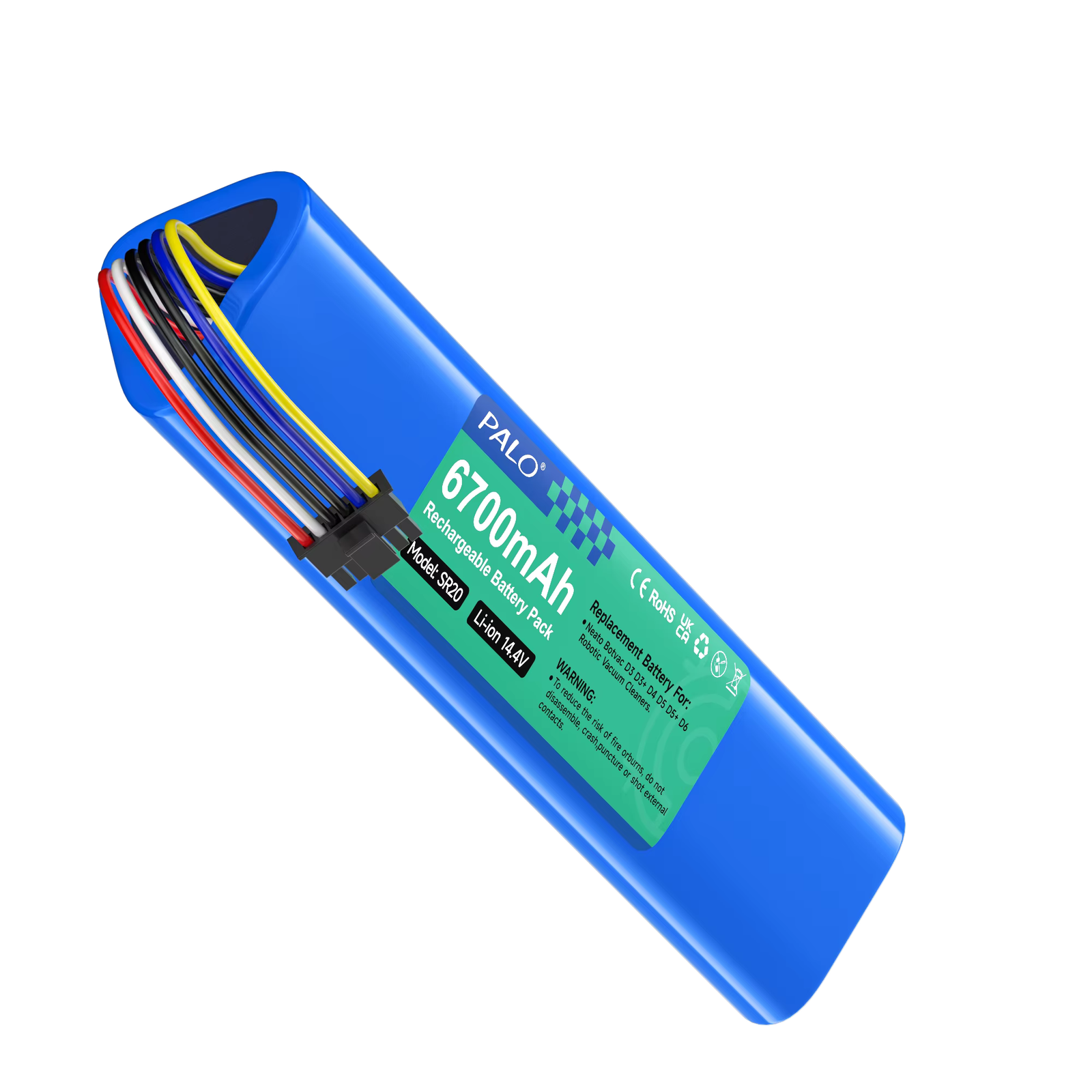 14.4V 6700mAh High Capacity Battery Robot Vacuum Cleaner Sweeper Replacement Batteries For Neato Botvac D3 D3+ D4 D5 D5+ D6 D7 ﻿