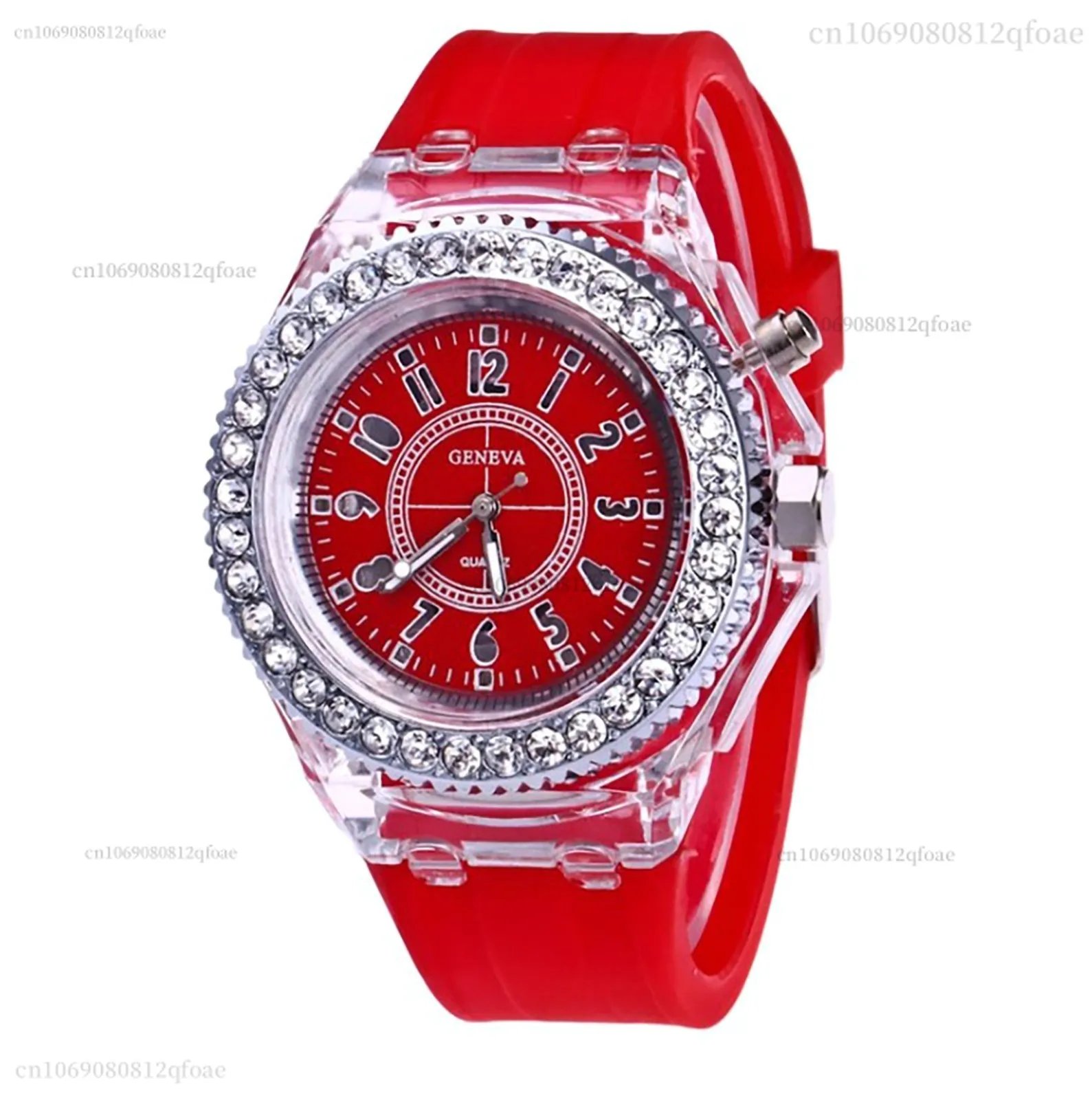 Led Flash Luminous Watch Personality trends students lovers jellies woman men's watches 7 color light WristWatch