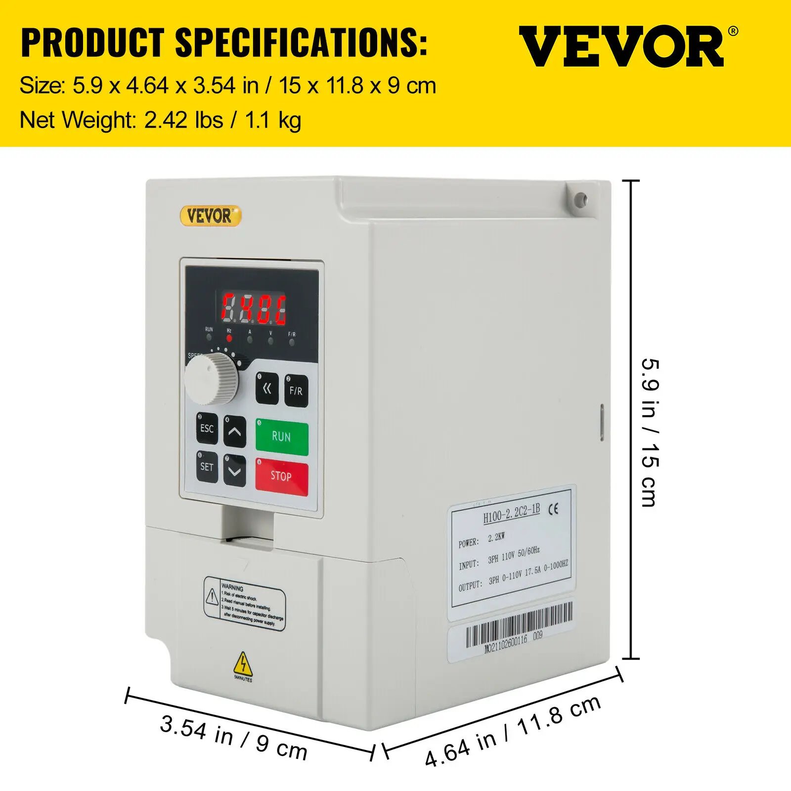 2.2KW 3HP 110V