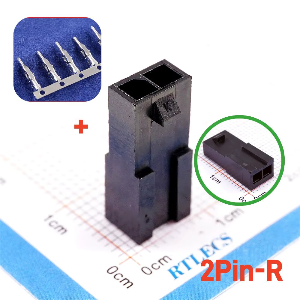 100 set Micro-Fit 3.0 Plug Housing 1x2 2 Pin No Ear Single Row 2 Circuits Crimp Terminal Tin Cross Molex 436400201 430310001