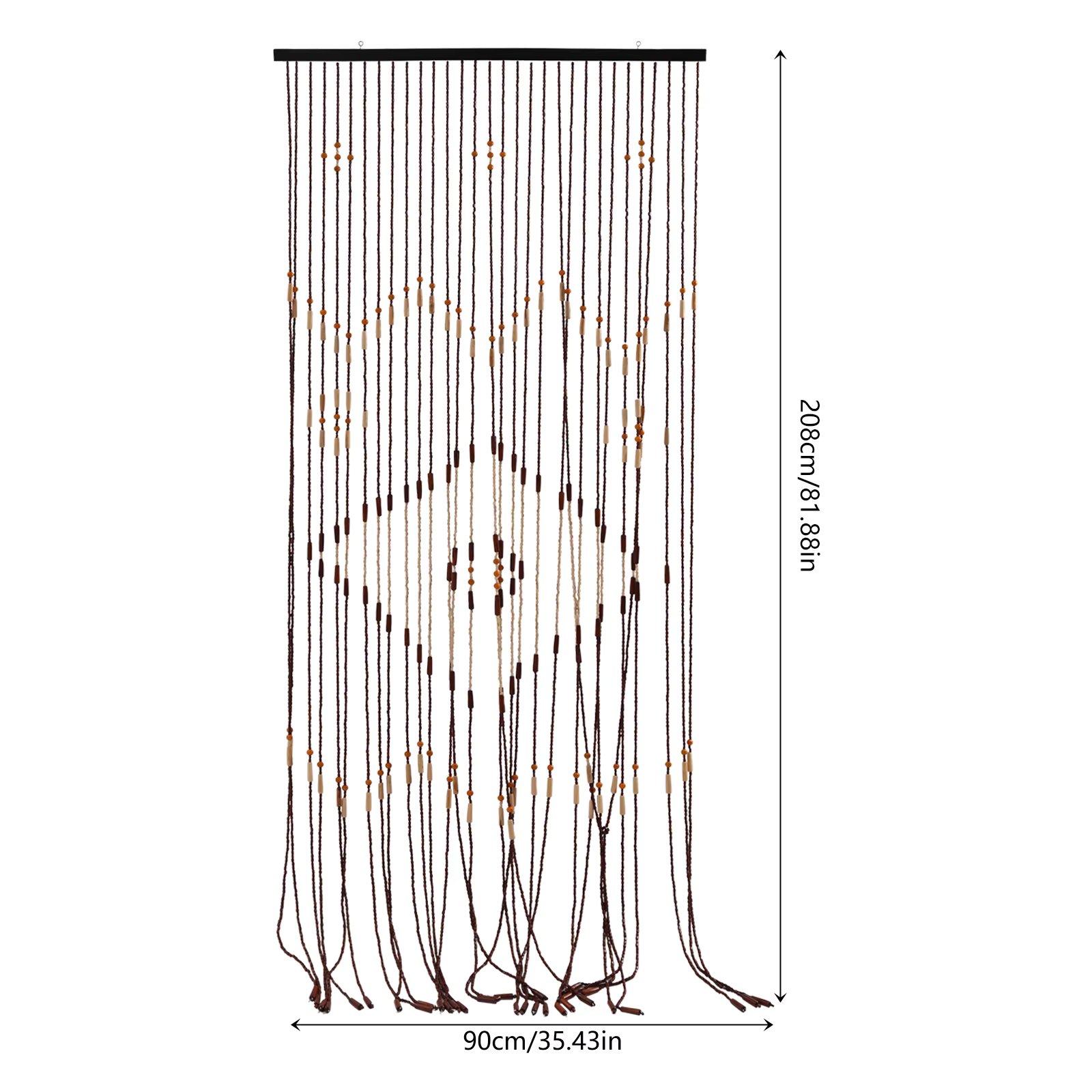 Vibrant Bead Curtain: High-Quality, Ventilated Design with Cultural Symbols of Luck, Prosperity, and Happiness