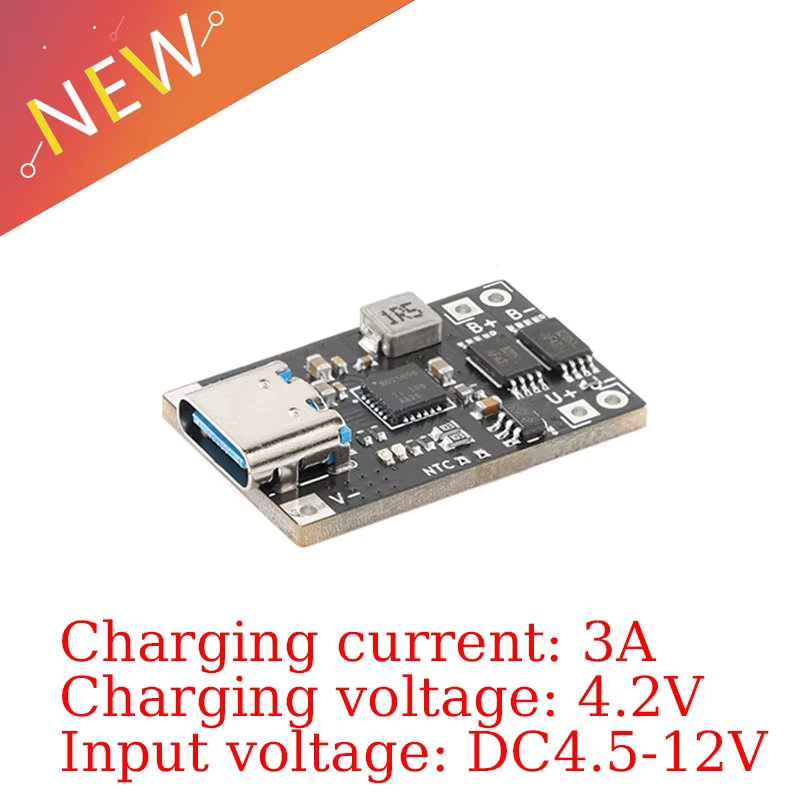 10Pcs/1pcs 5V TYPE-C USB 3A Lithium Battery Charger Module Charging Board With Protection Dual Functions 3A Li-ion