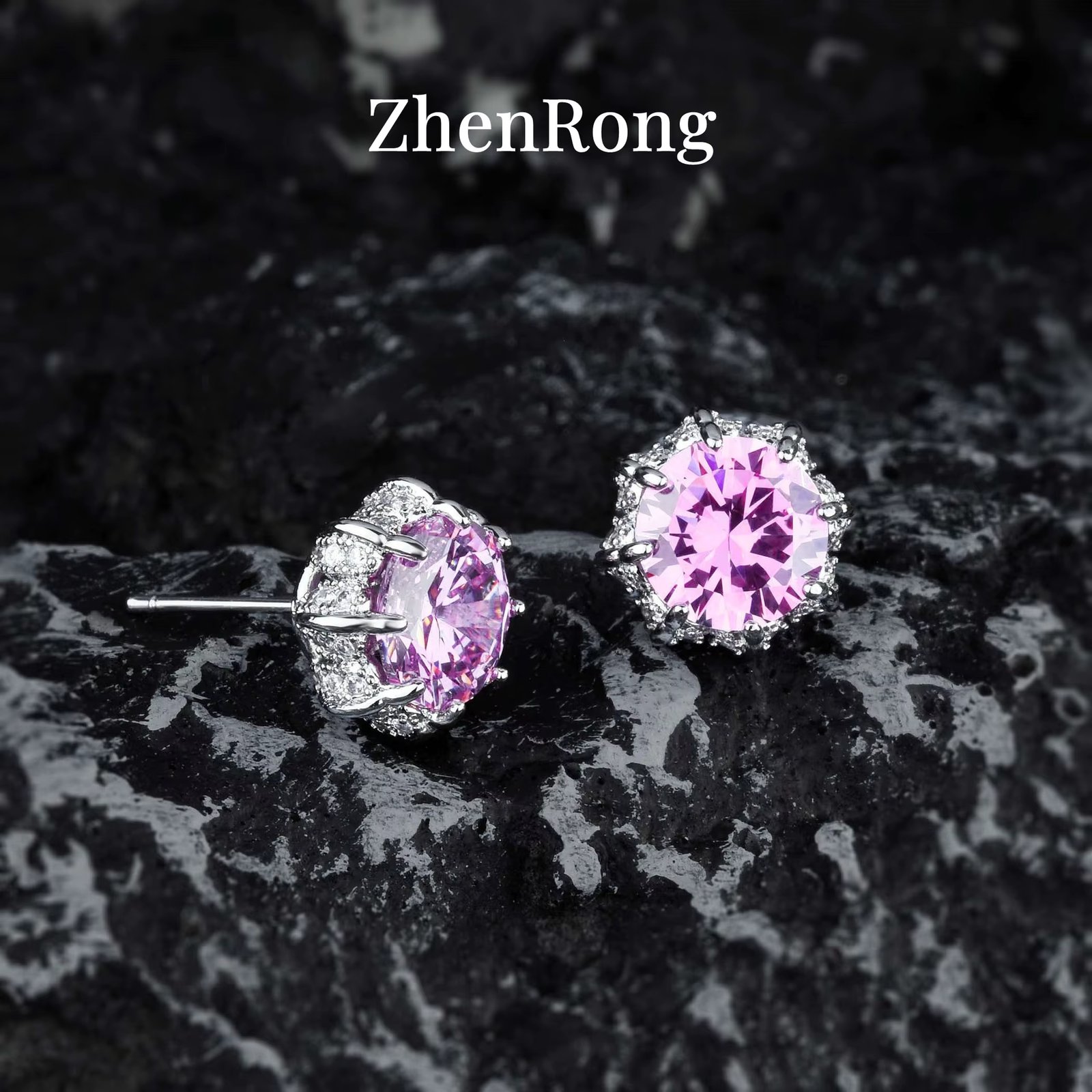 New Women Luxury Simple Bridal Wedding Jewelry Sets 7.5 Carat Artificial Blue Green Moissanite Pendant Necklaces Earrings Rings